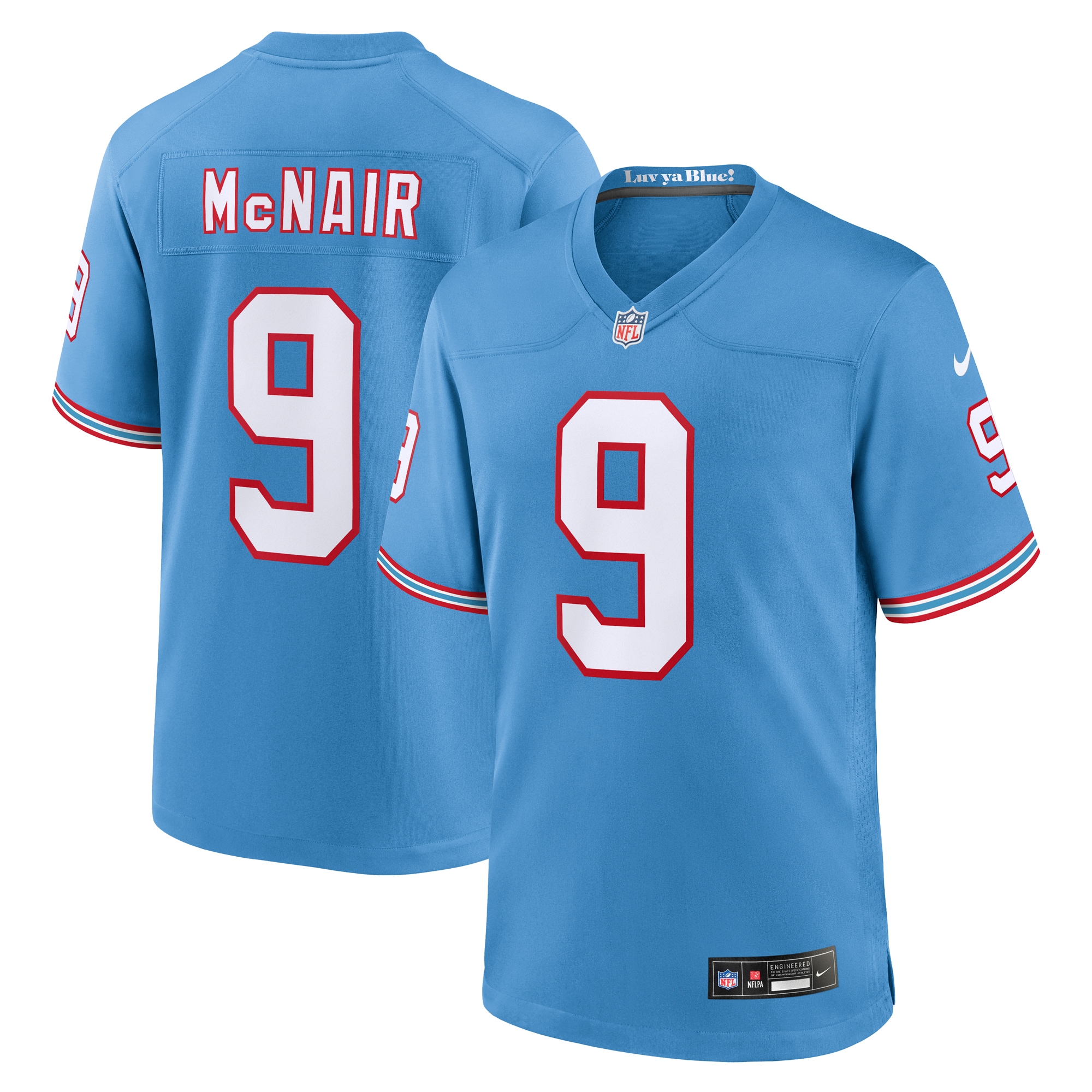 Steve McNair Light Tennessee Titans Throwback Game Jersey - Men's
