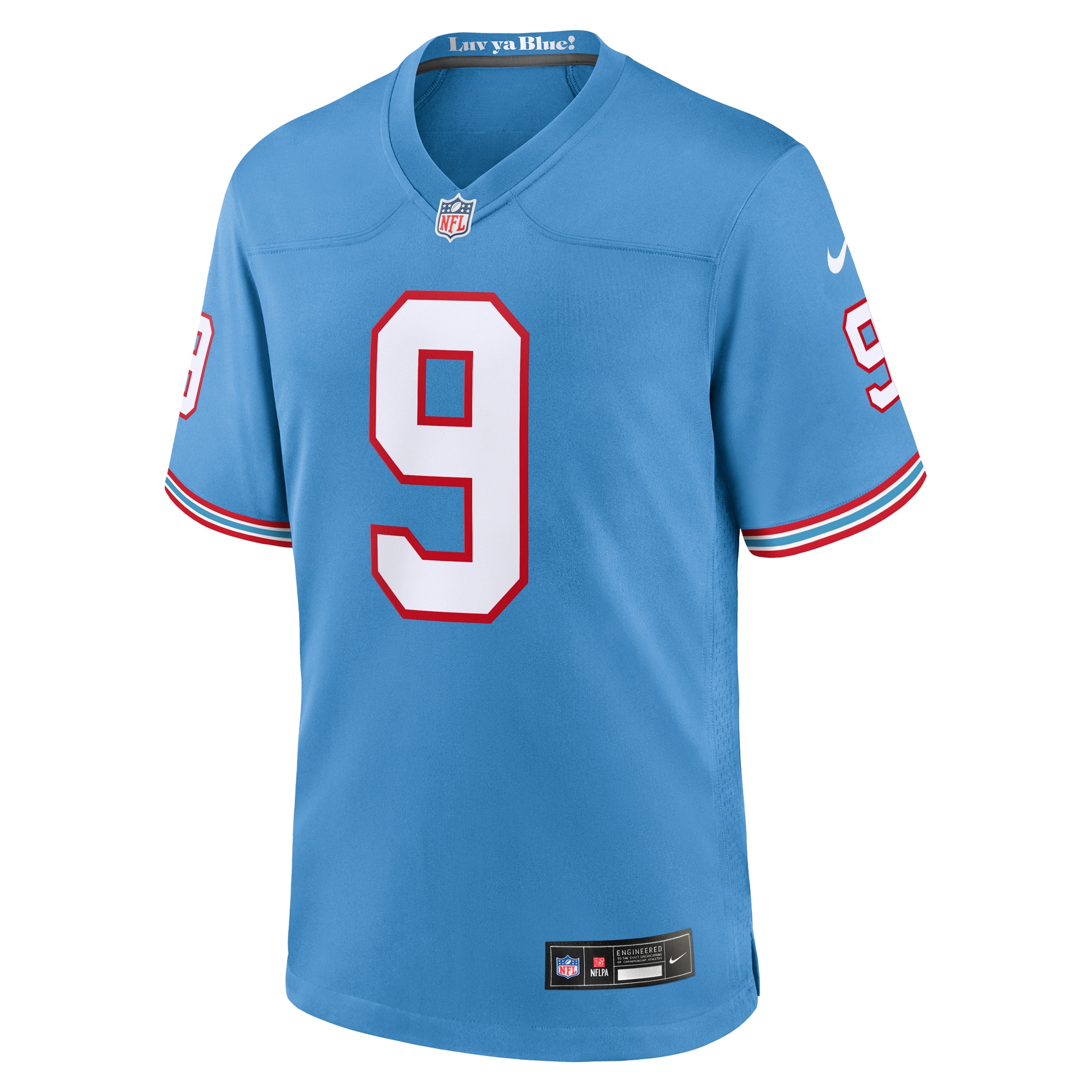 Alternative view of Steve McNair Light Tennessee Titans Throwback Game Jersey - Men's