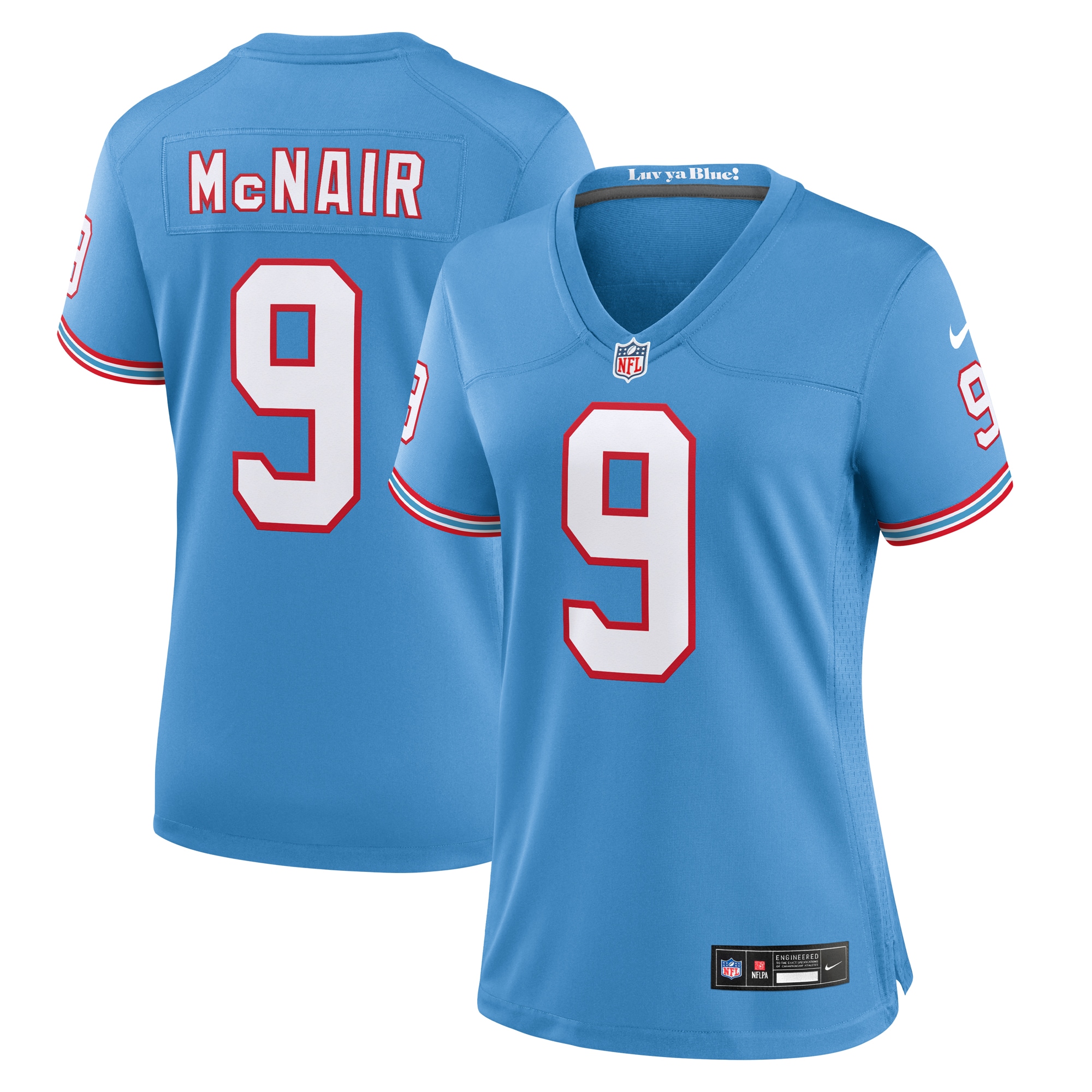 Steve McNair Light Tennessee Titans Throwback Game Jersey - Women's