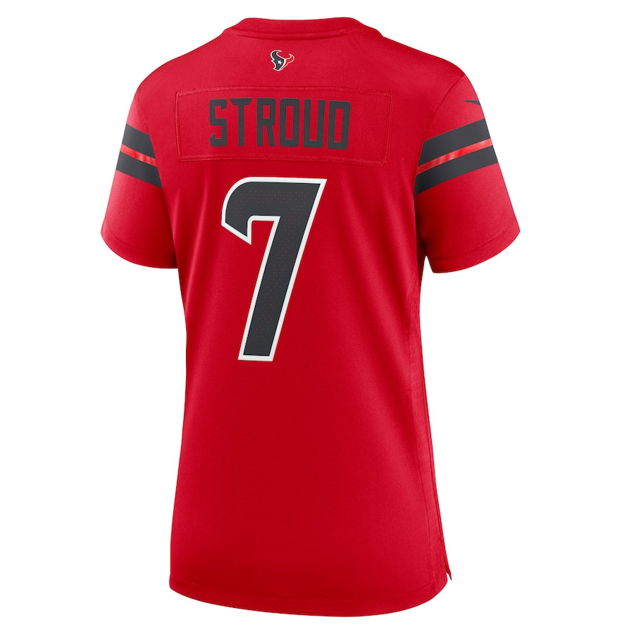 Stroud #7 Houston Texans Alternate Game Jersey - Women's | Red - Image 3