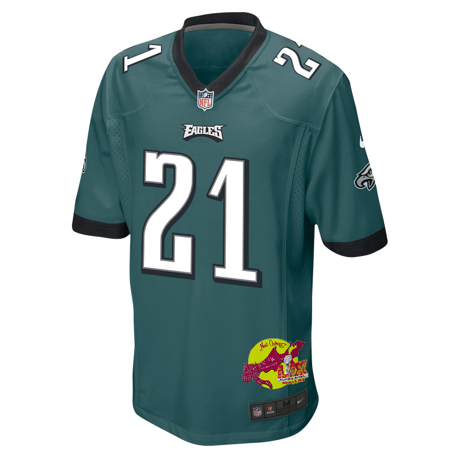 Sydney Brown #21 Philadelphia Eagles Super Bowl LIX Game Jersey - Men's | Midnight Green - Image 3
