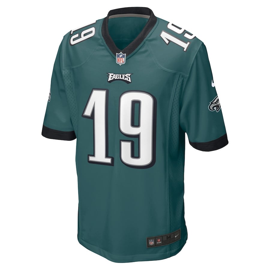 Alternative view of Tanner McKee #19 Philadelphia Eagles Game Jersey - Men's | Midnight Green