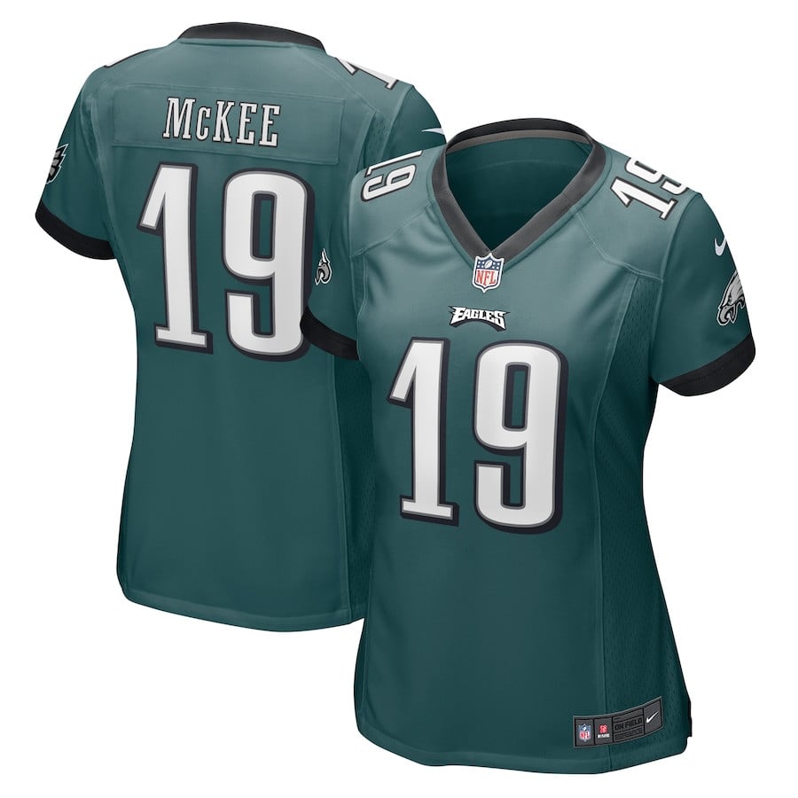 Tanner McKee #19 Philadelphia Eagles Game Jersey - Women's | Midnight Green