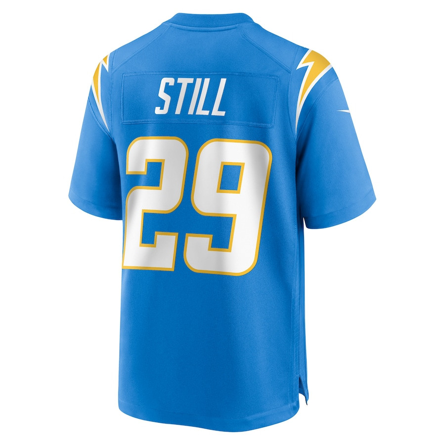 Tarheeb Still #29 Los Angeles Chargers Game Jersey - Men's | Powder Blue - Image 3