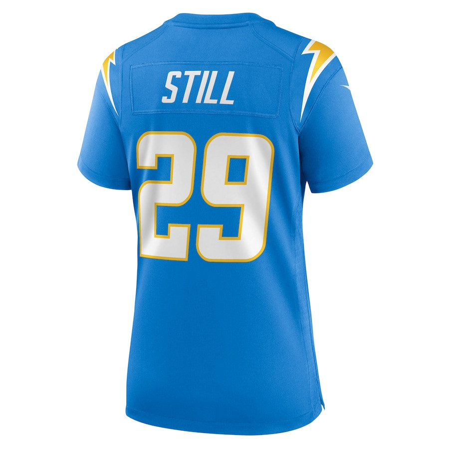 Tarheeb Still #29 Los Angeles Chargers Game Jersey - Women's | Powder Blue - Image 3