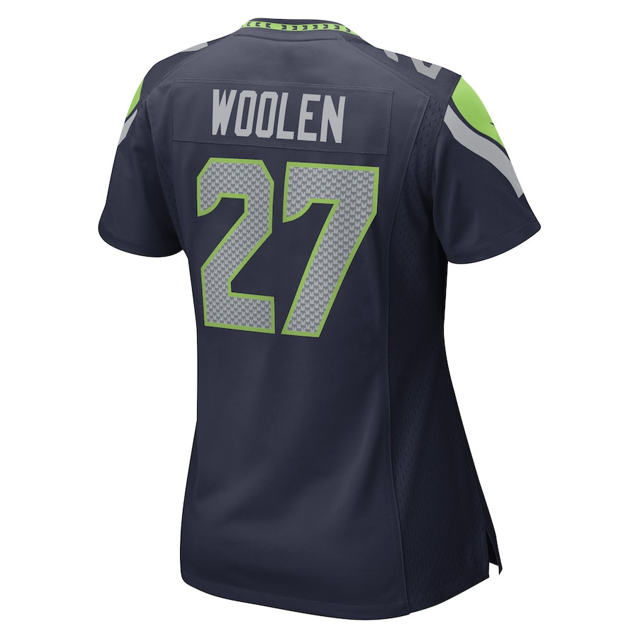 Tariq Woolen Seattle #27 Seattle Seahawks Game Jersey - Women's | College Navy - Image 3