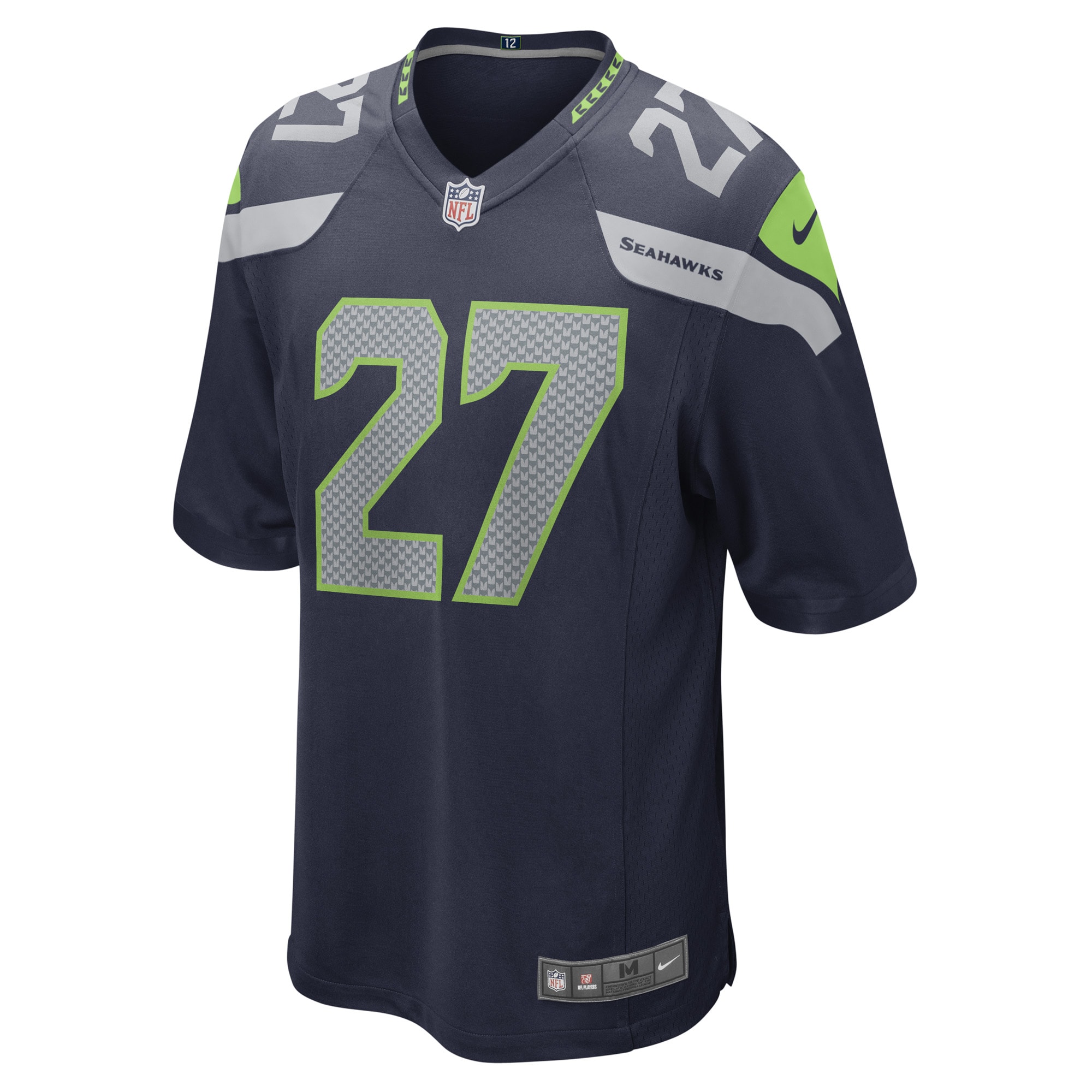 Alternative view of Tariq Woolen Seattle Seahawks Game Jersey - Men's