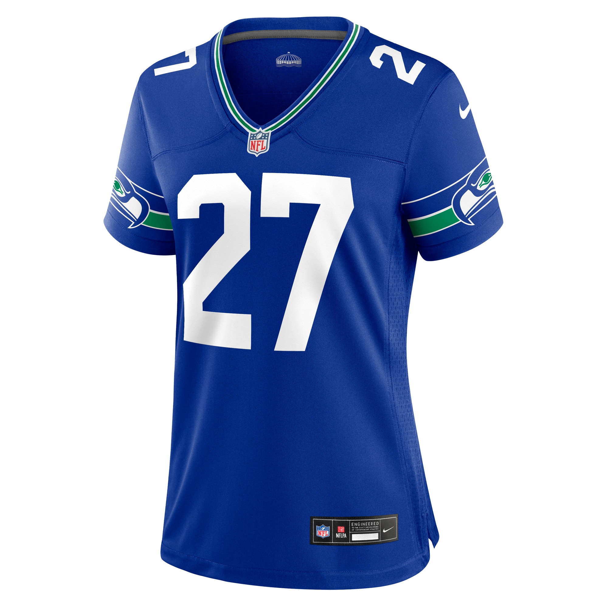 Alternative view of Tariq Woolen Seattle Seahawks Throwback Game Jersey - Women's