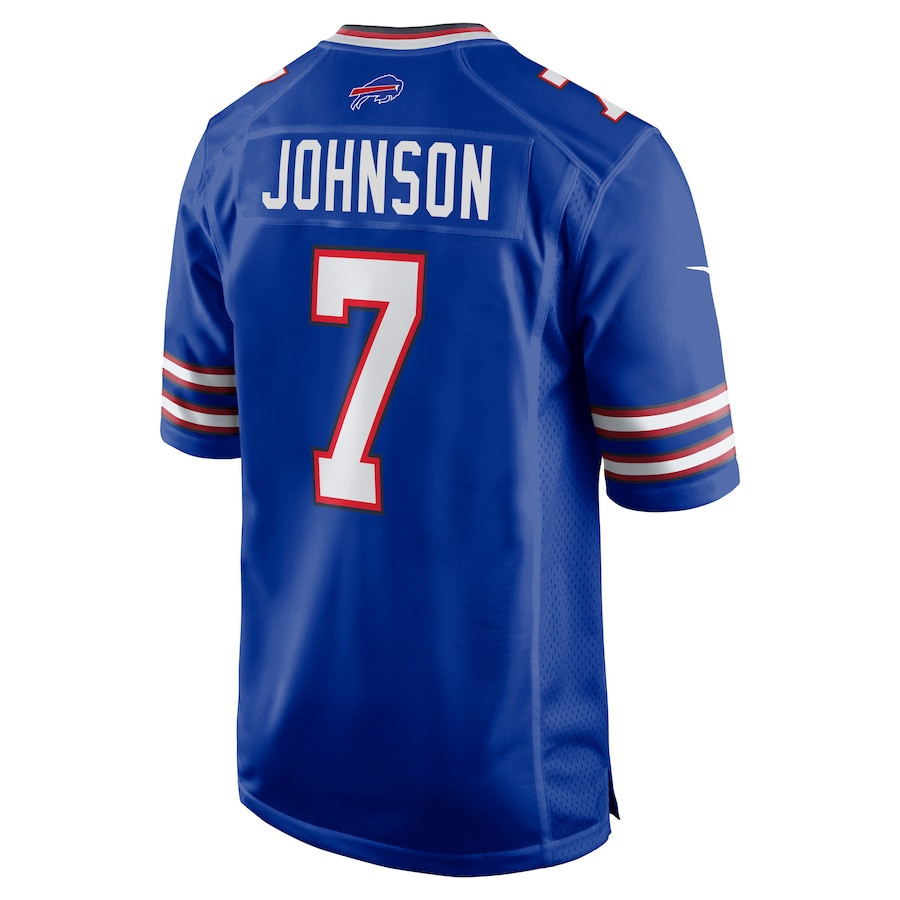 Taron Johnson #7 Buffalo Bills Game Jersey - Men's | Royal - Image 3