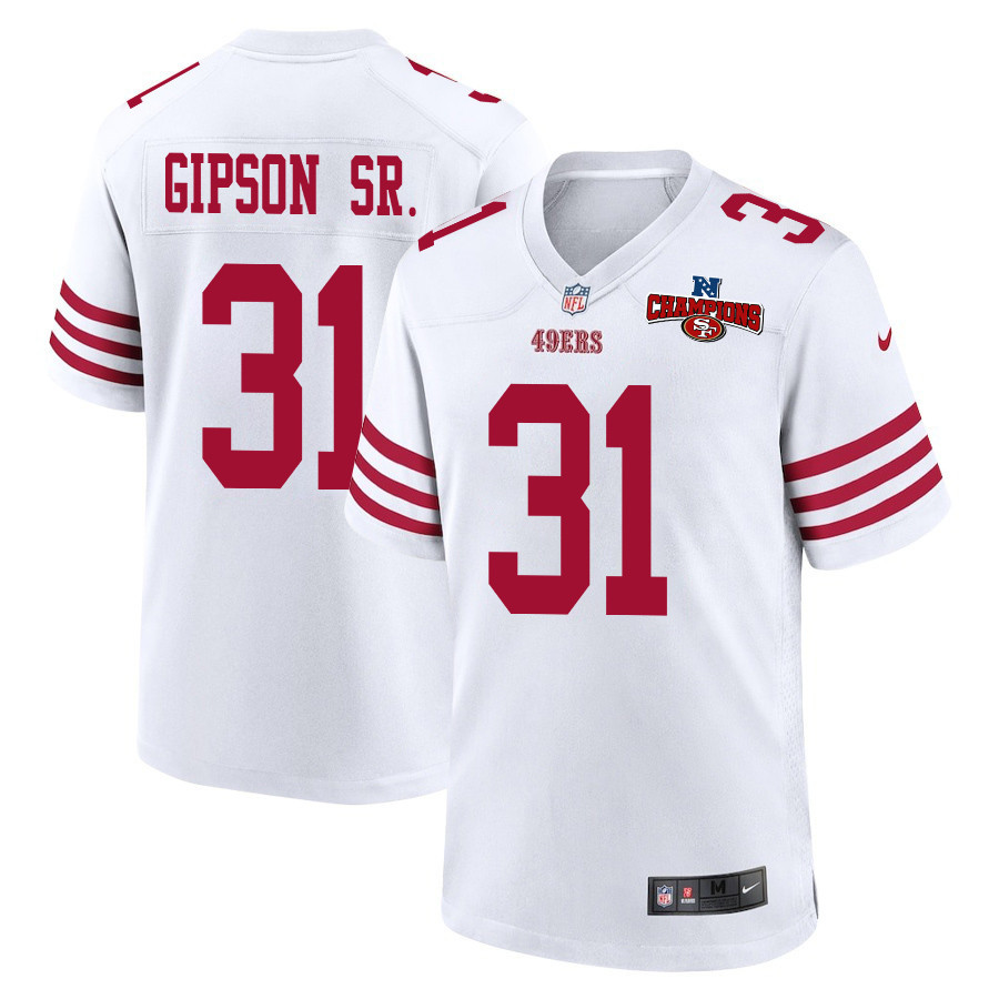 Tashaun Gipson Sr. #31 San Francisco 49ers Game Jersey - Men's | White