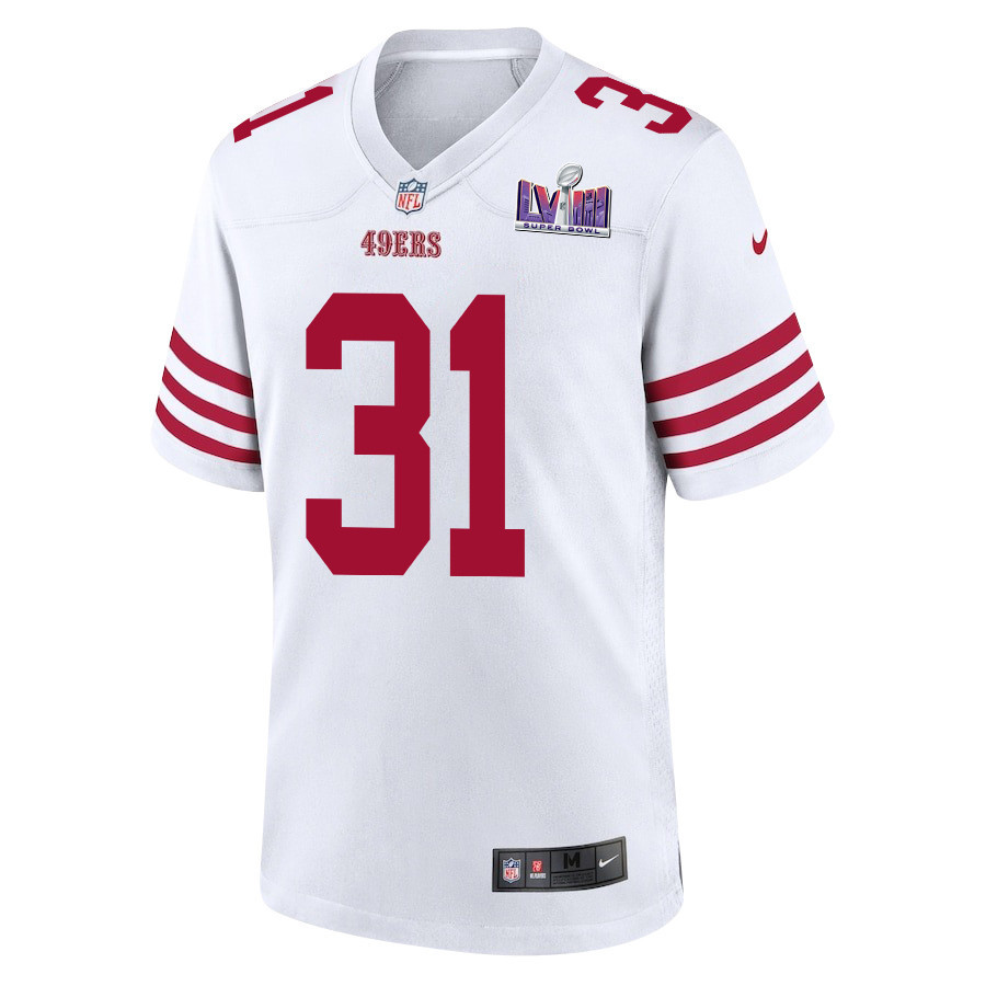 Tashaun Gipson Sr. #31 San Francisco 49ers Super Bowl LVIII Patch Game Jersey - Men's | White - Image 2