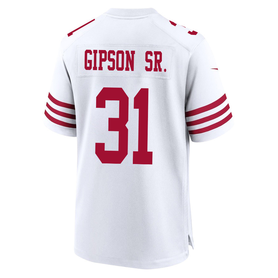 Tashaun Gipson Sr. #31 San Francisco 49ers Super Bowl LVIII Patch Game Jersey - Men's | White - Image 3