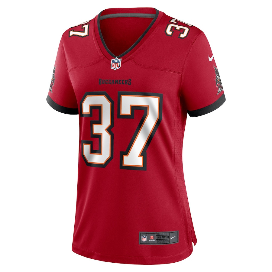Alternative view of Tavierre Thomas #37 Tampa Bay Buccaneers Game Jersey - Women's | Red