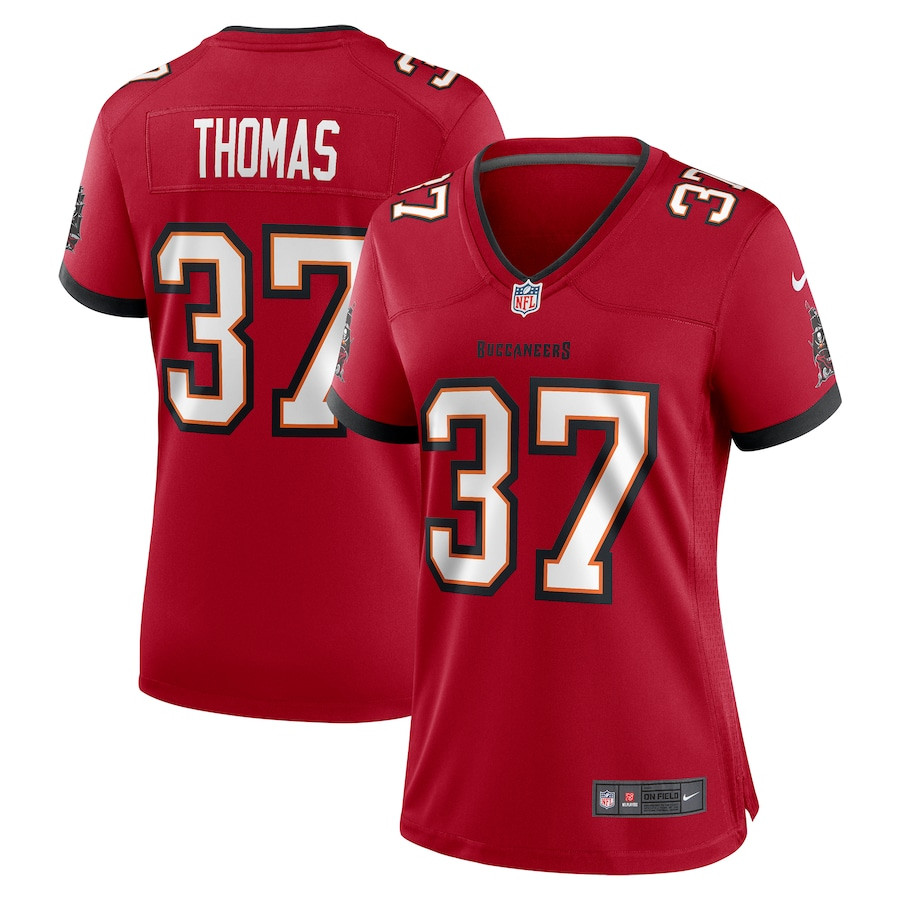 Tavierre Thomas #37 Tampa Bay Buccaneers Game Jersey - Women's | Red