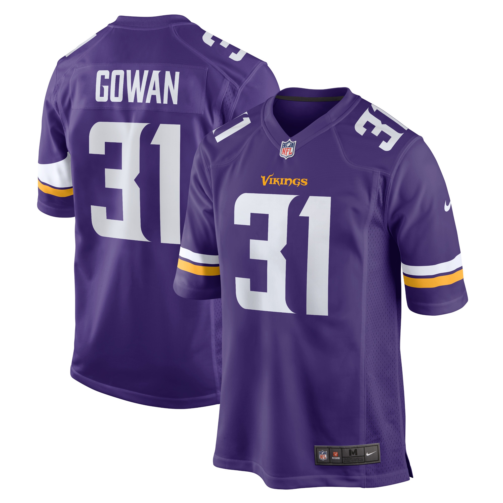 Tay Gowan Minnesota Vikings Game Jersey - Men's