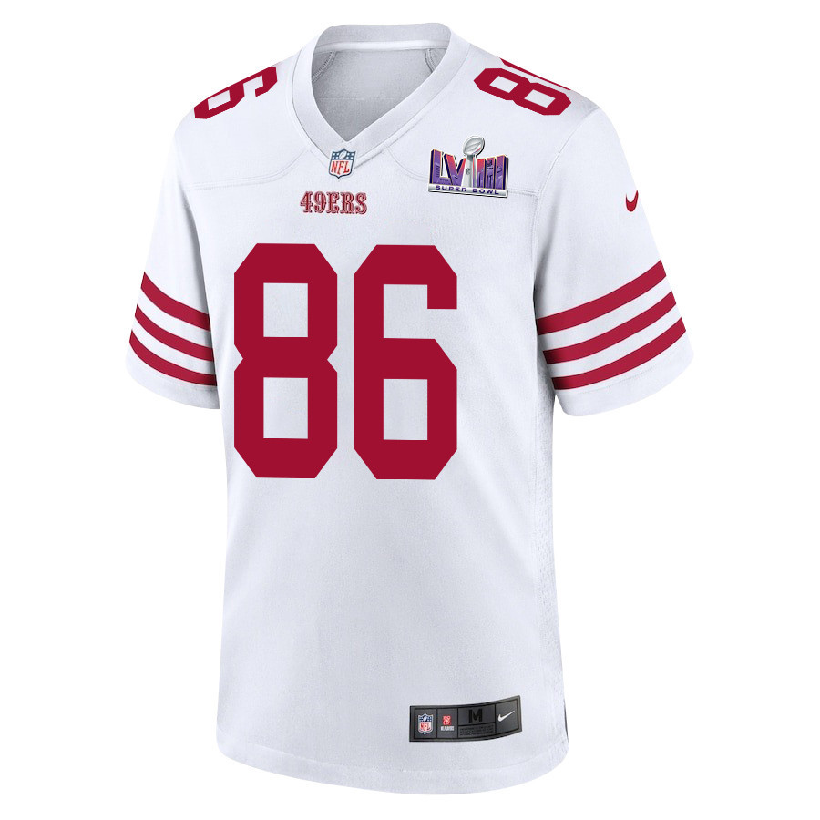 Alternative view of Tay Martin #86 San Francisco 49ers Super Bowl LVIII Patch Game Jersey - Men's | White