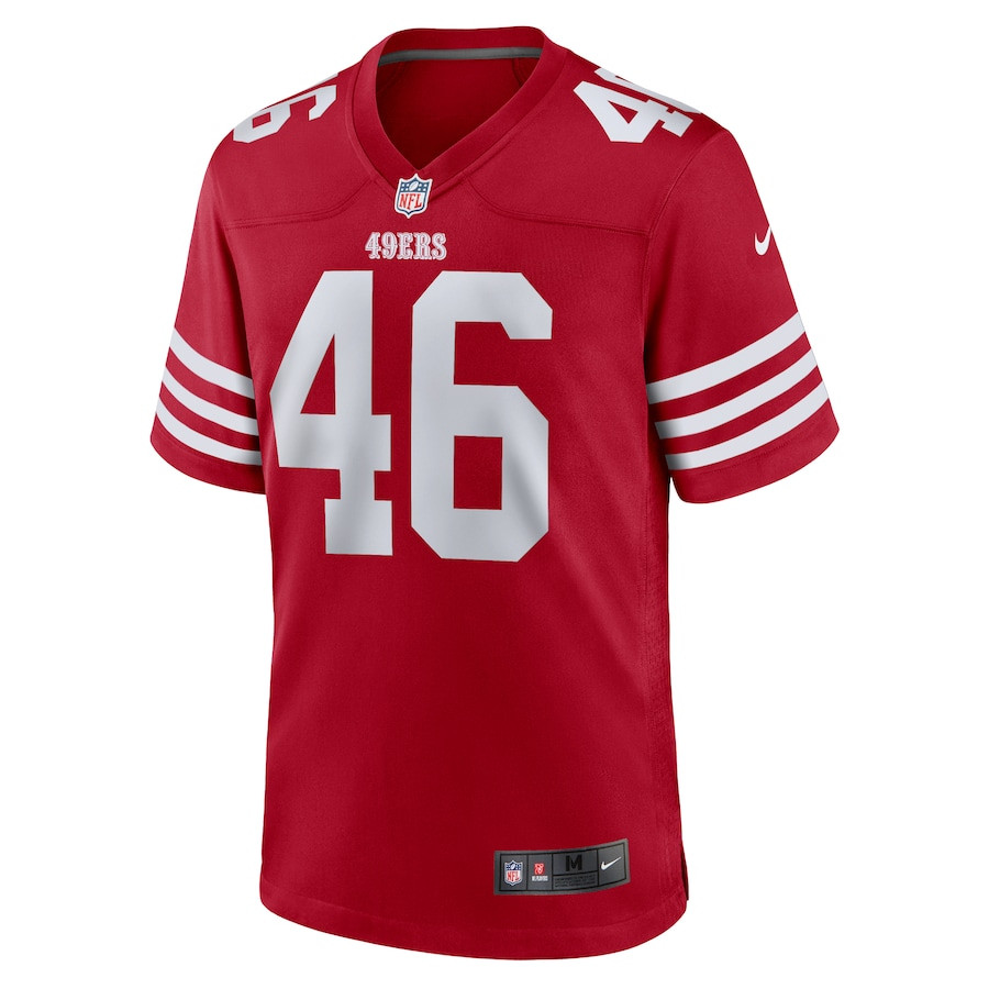 Alternative view of Taybor Pepper #46 San Francisco 49ers Game Jersey - Men's | Scarlet
