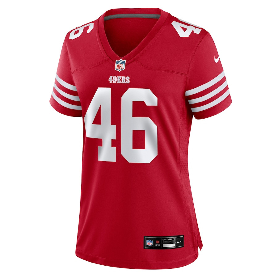 Alternative view of Taybor Pepper #46 San Francisco 49ers Game Jersey - Women's | Scarlet