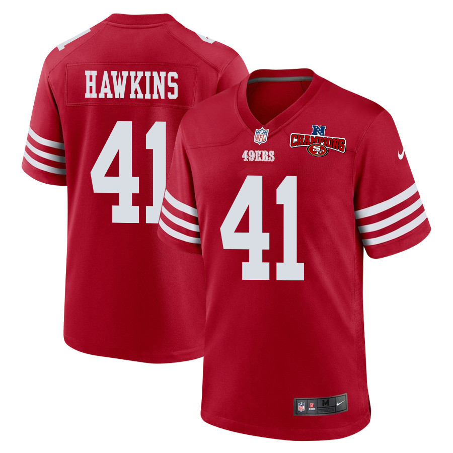 Tayler Hawkins #41 San Francisco 49ers Game Jersey - Men's | Scarlet