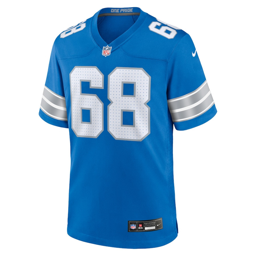 Alternative view of Taylor Decker #68 Detroit Lions Game Jersey - Men's | Blue
