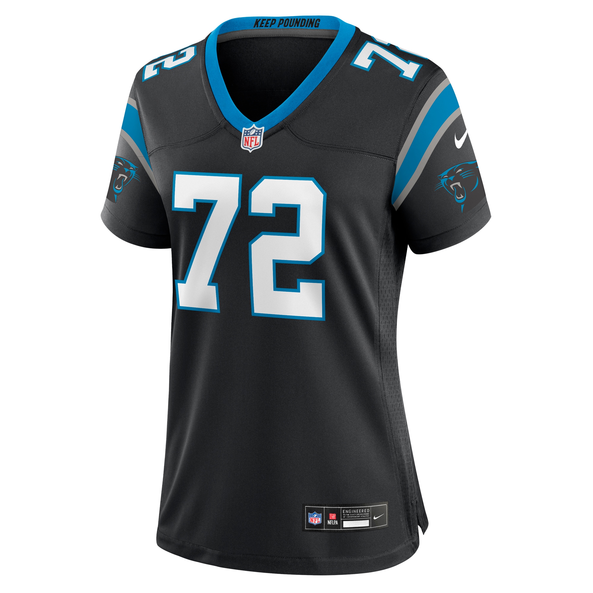 Alternative view of Taylor Moton Carolina Panthers Game Jersey - Women's