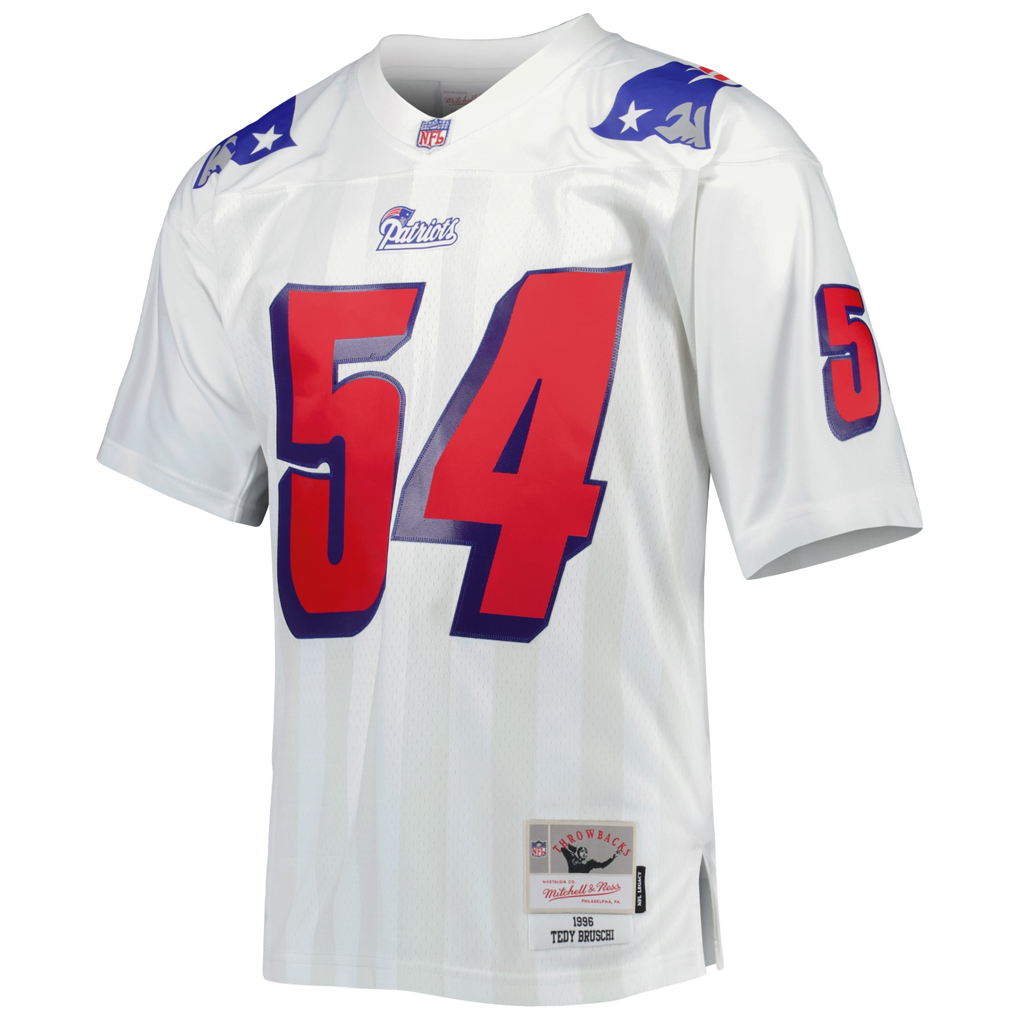Alternative view of Tedy Bruschi Mitchell & Ness New England Patriots Game Jersey - Men's