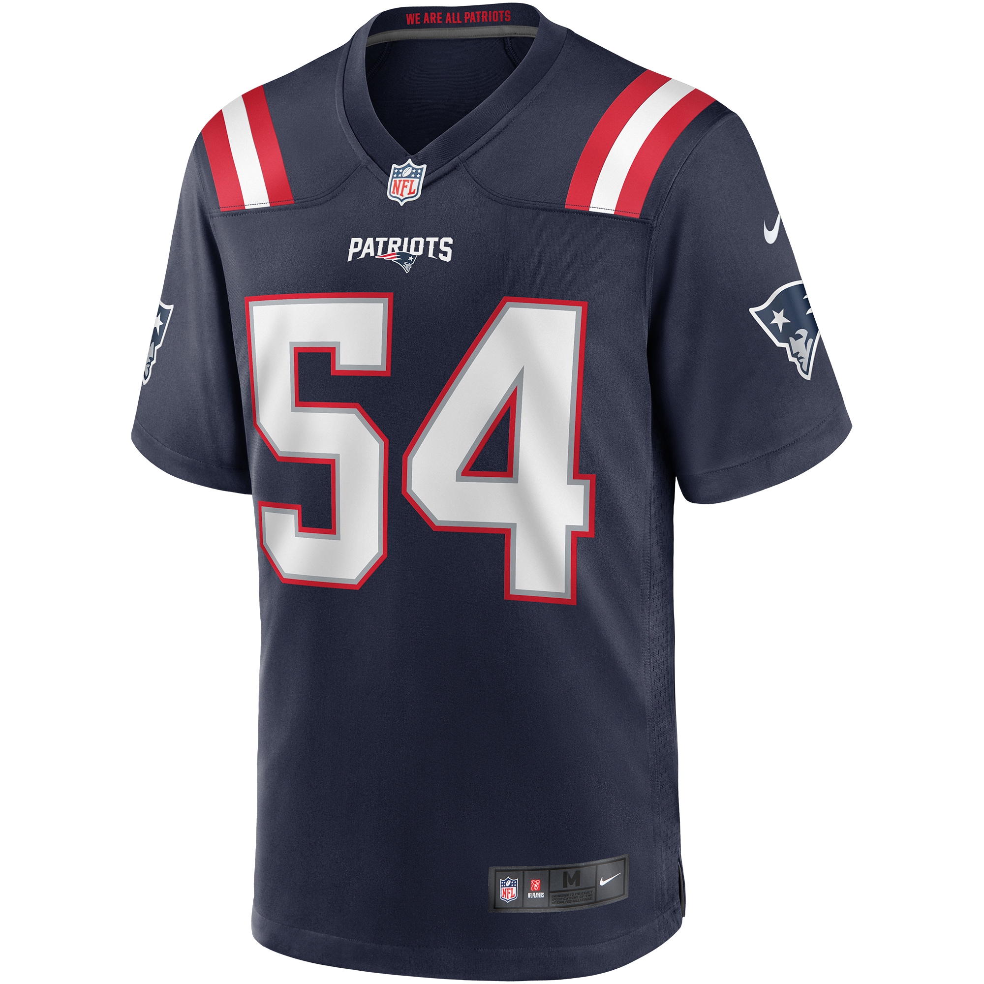 Alternative view of Tedy Bruschi New England Patriots Retired Player Game Jersey - Men's