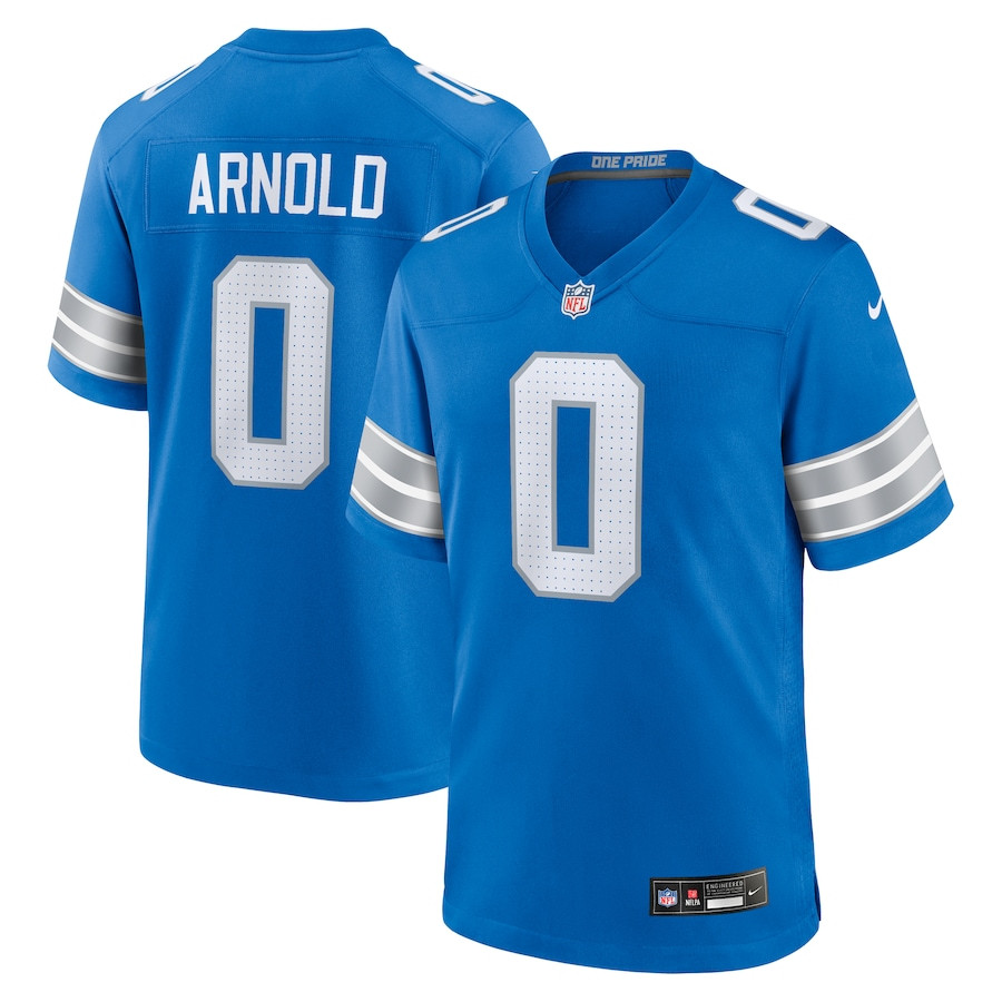 Terrion Arnold #0 Detroit Lions Game Jersey - Men's | Blue