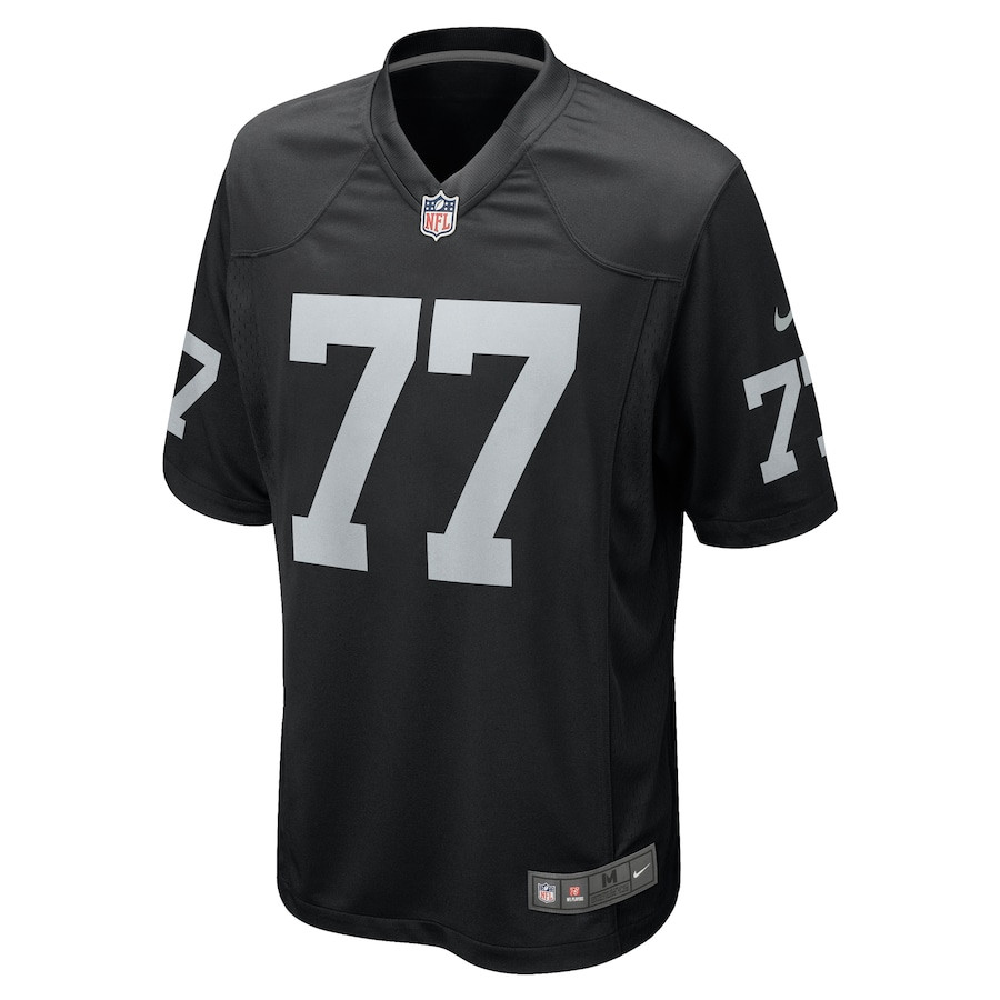 Alternative view of Thayer Munford Jr. #77 Las Vegas Raiders Game Jersey - Men's | Black
