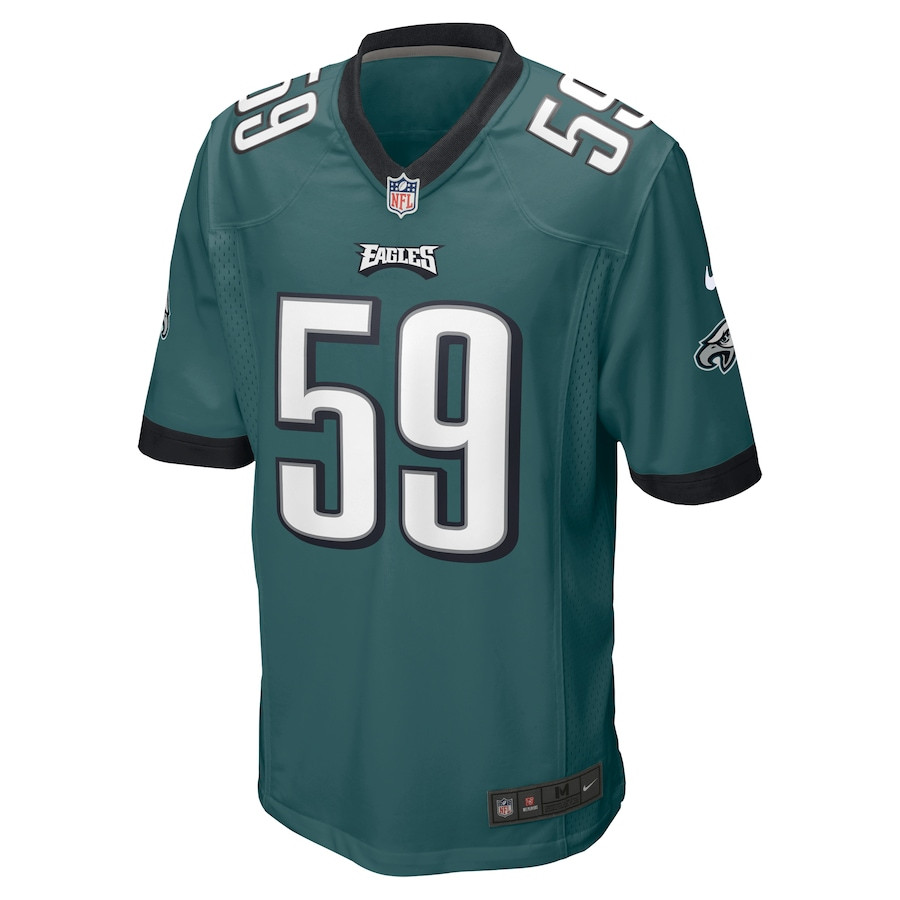 Alternative view of Thomas Booker IV #59 Philadelphia Eagles Game Jersey - Men's | Midnight Green