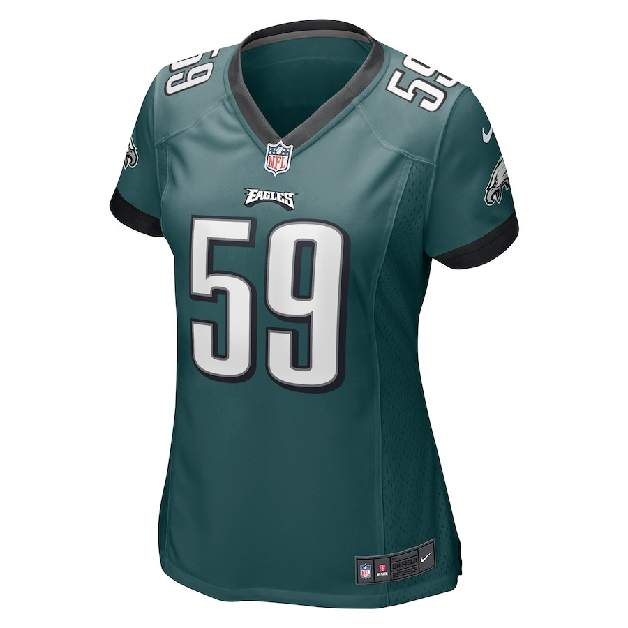 Alternative view of Thomas Booker IV #59 Philadelphia Eagles Game Jersey - Women's | Midnight Green