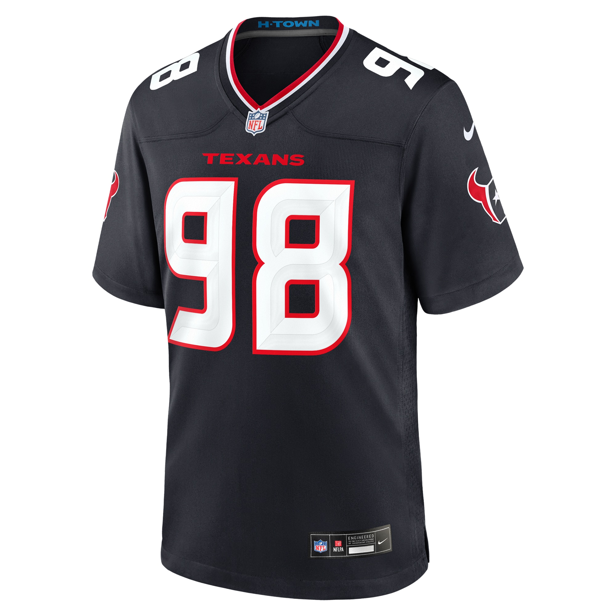 Alternative view of Tim Settle Jr. Houston Texans Game Jersey - Men's