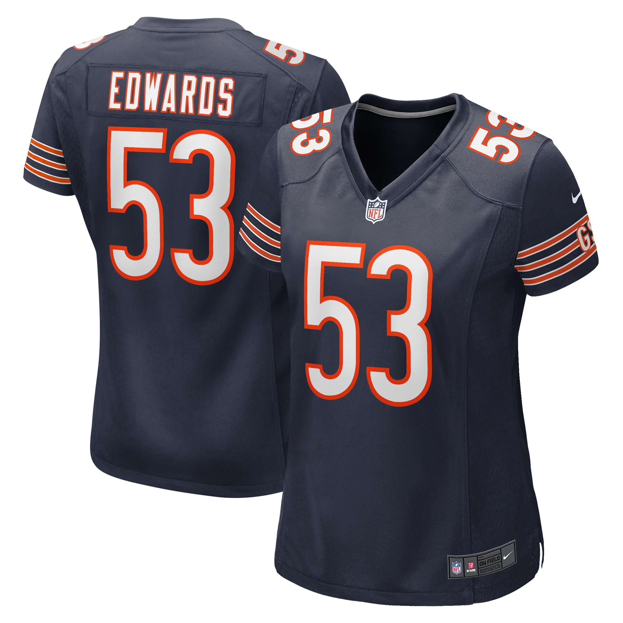 TJ Edwards Chicago Bears Game Jersey - Women's