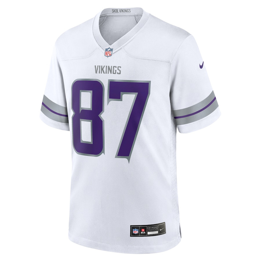 Alternative view of T.J. Hockenson #87 Minnesota Vikings Alternate Game Jersey - Men's | White