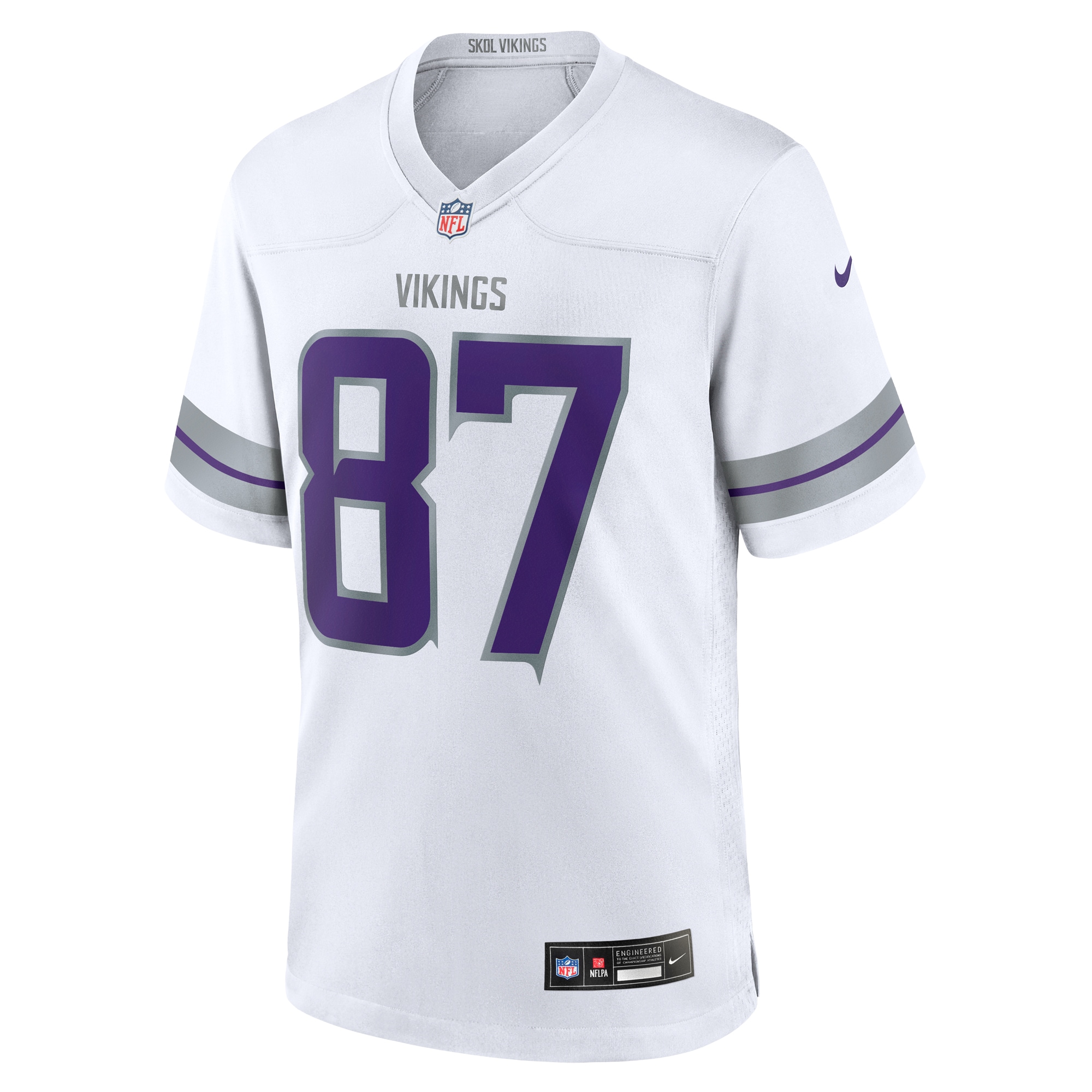 Alternative view of T.J. Hockenson Minnesota Vikings Alternate Game Jersey - Men's