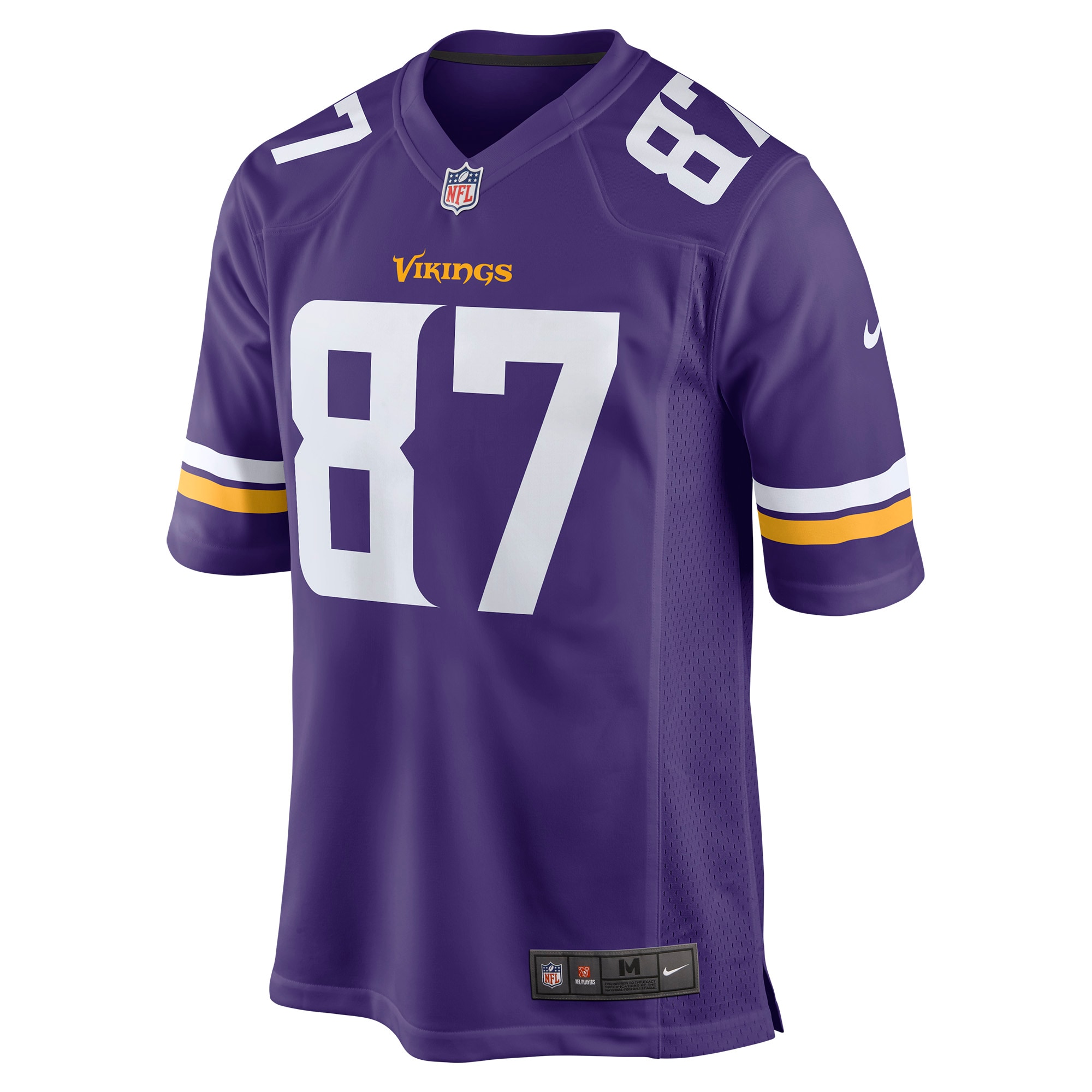 Alternative view of T.J. Hockenson Minnesota Vikings Game Jersey - Men's