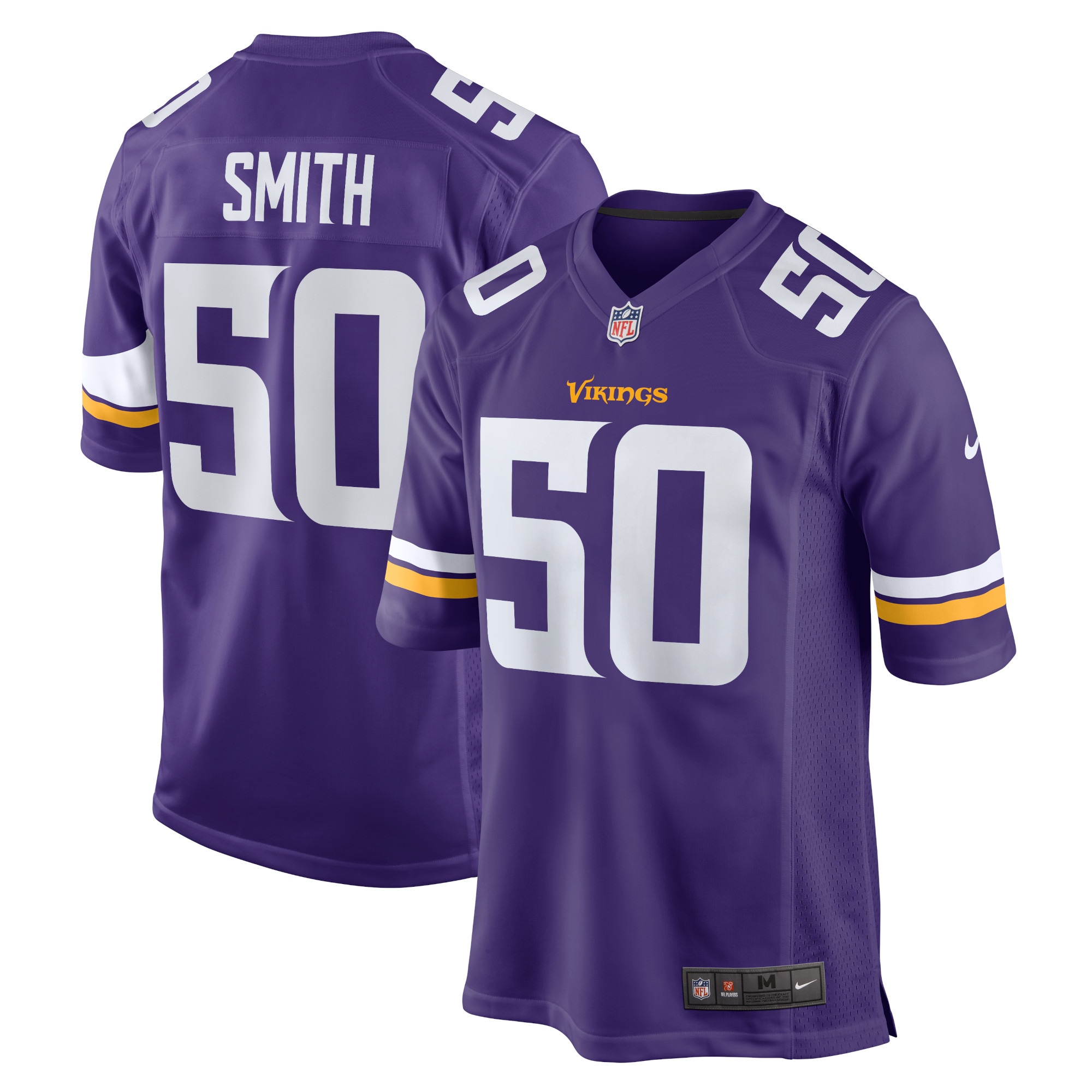 TJ Smith Minnesota Vikings Game Jersey - Men's