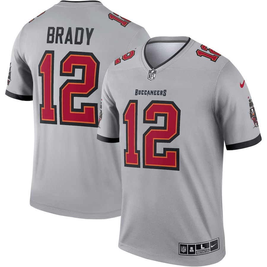 Tom Brady #12 Tampa Bay Buccaneers Inverted Legend Jersey - Men's | Gray