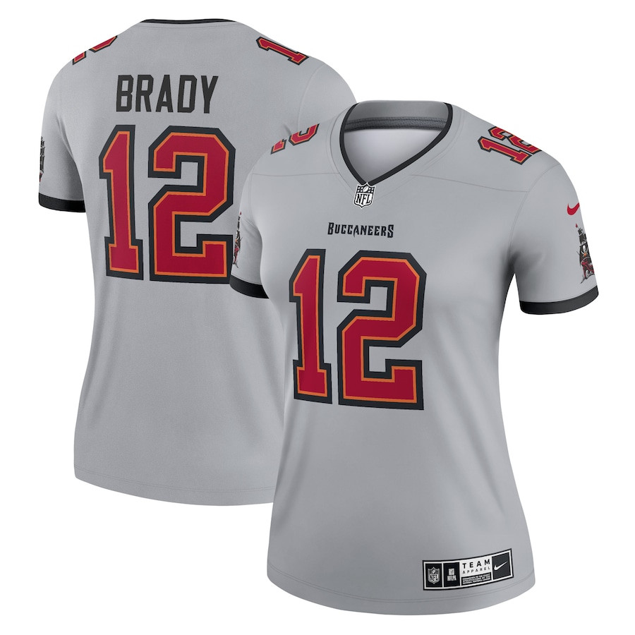 Tom Brady #12 Tampa Bay Buccaneers Inverted Legend Jersey - Women's | Gray