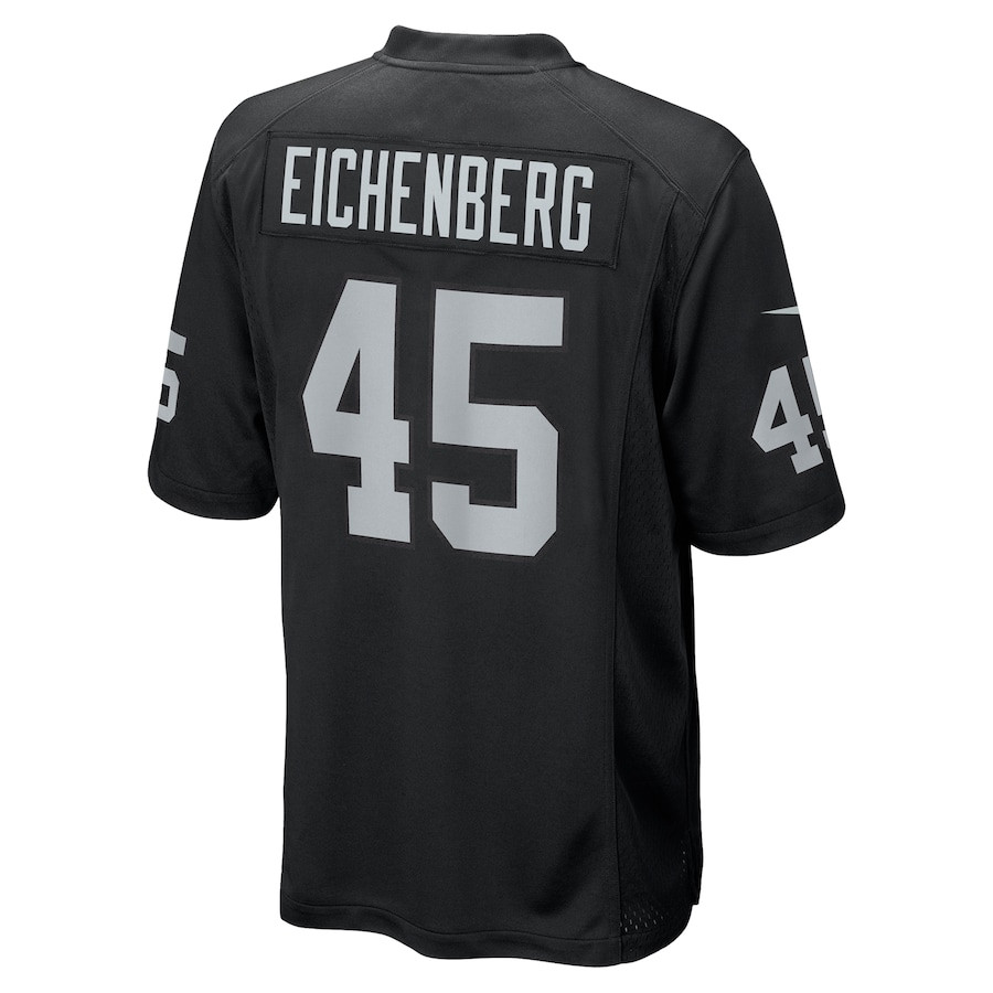 Tommy Eichenberg #45 Las Vegas Raiders Game Jersey - Men's | Black - Image 3