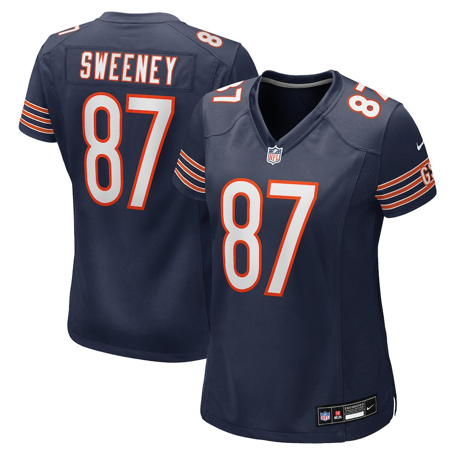 Tommy Sweeney #87 Chicago Bears Game Jersey - Women's | Navy