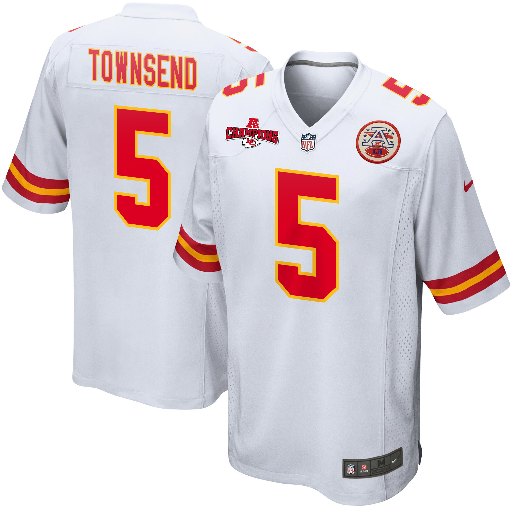 Tommy Townsend #5 Kansas City Chiefs Game Jersey - Men's | White