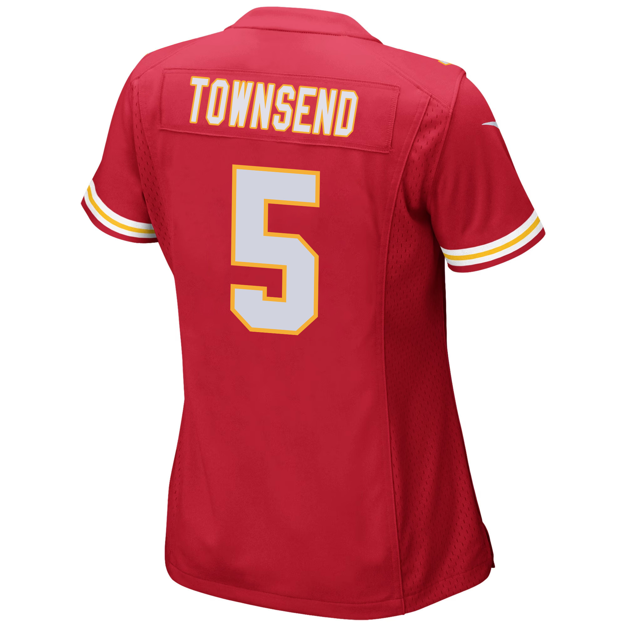 Tommy Townsend #5 Kansas City Chiefs Super Bowl LVIII Patch Game Jersey - Women's | Red - Image 3