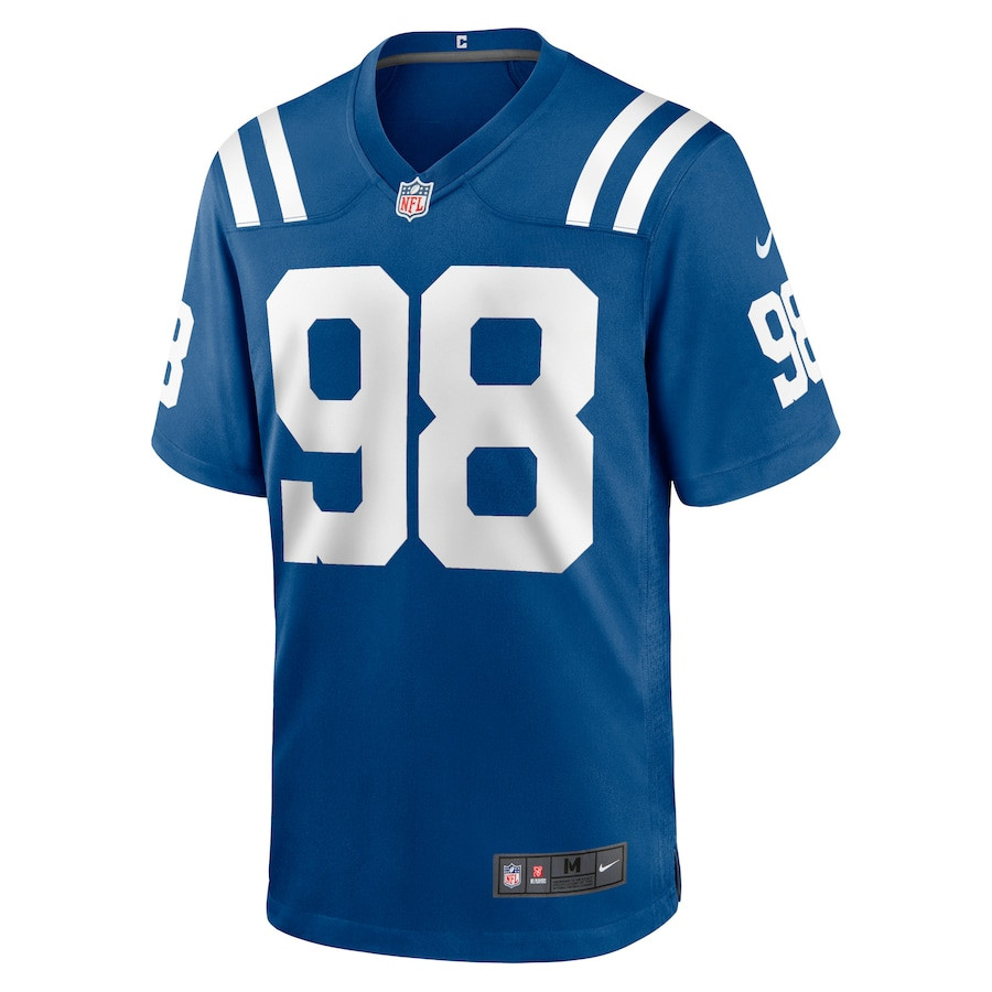 Alternative view of Tony Siragusa #98 Indianapolis Colts Retired Player Game Jersey - Men's | Royal