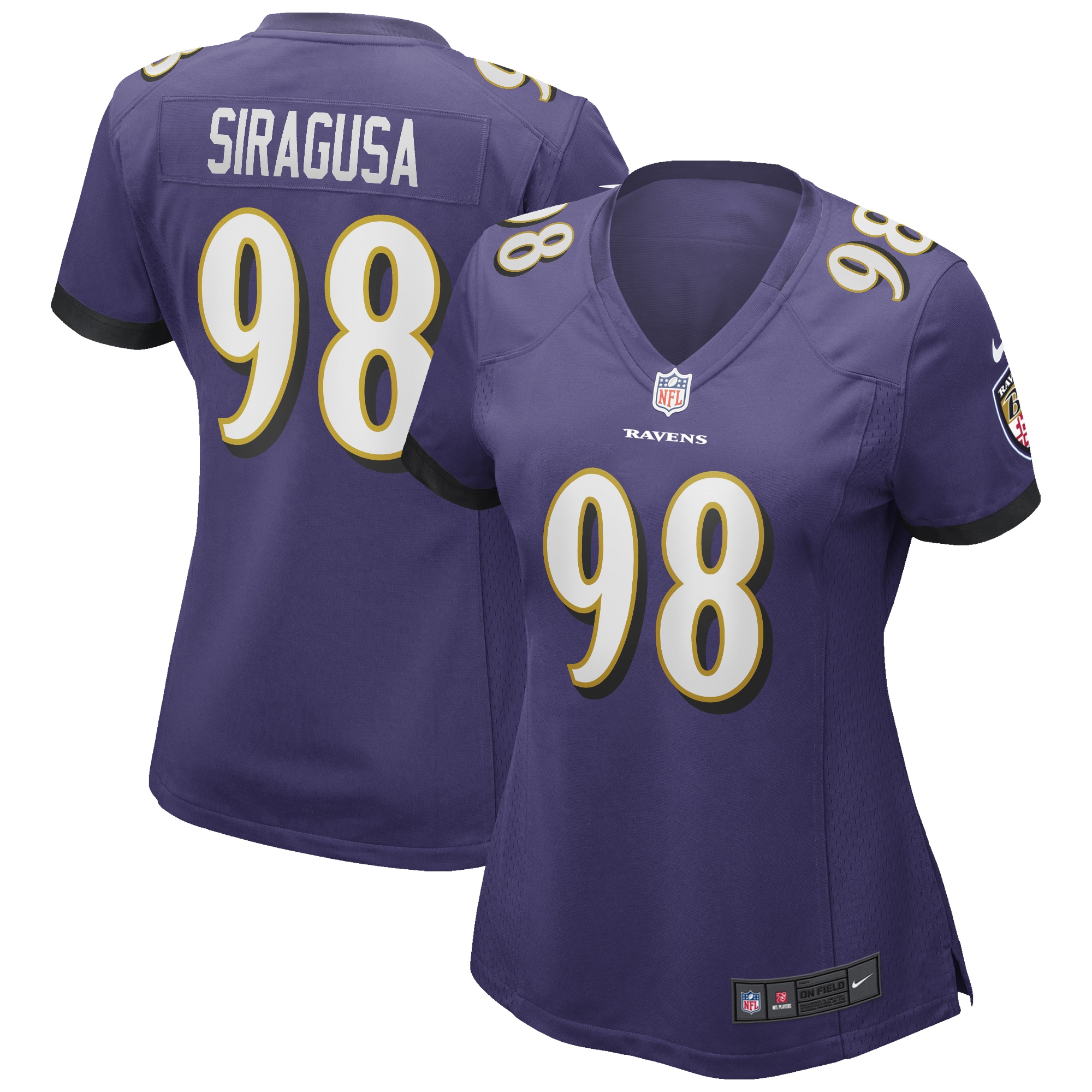 Tony Siragusa Baltimore Ravens Retired Player Game Jersey - Women's