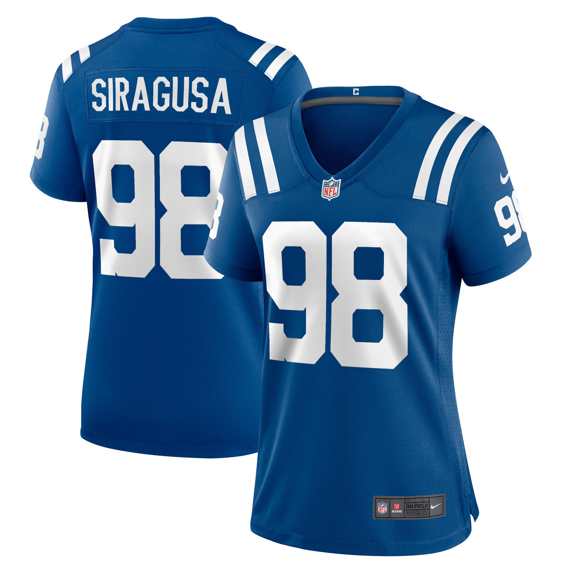 Tony Siragusa Indianapolis Colts Retired Player Game Jersey - Women's