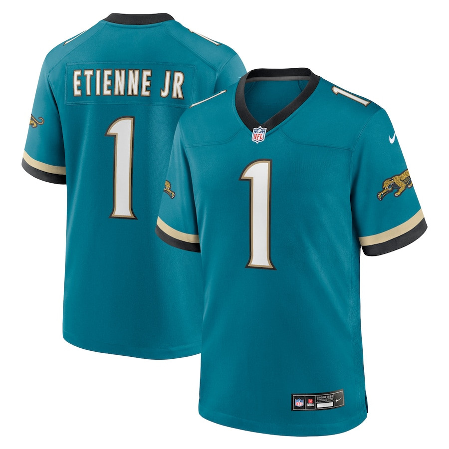 Travis Etienne Jr #1 Jacksonville Jaguars Throwback Game Jersey - Men's | Teal
