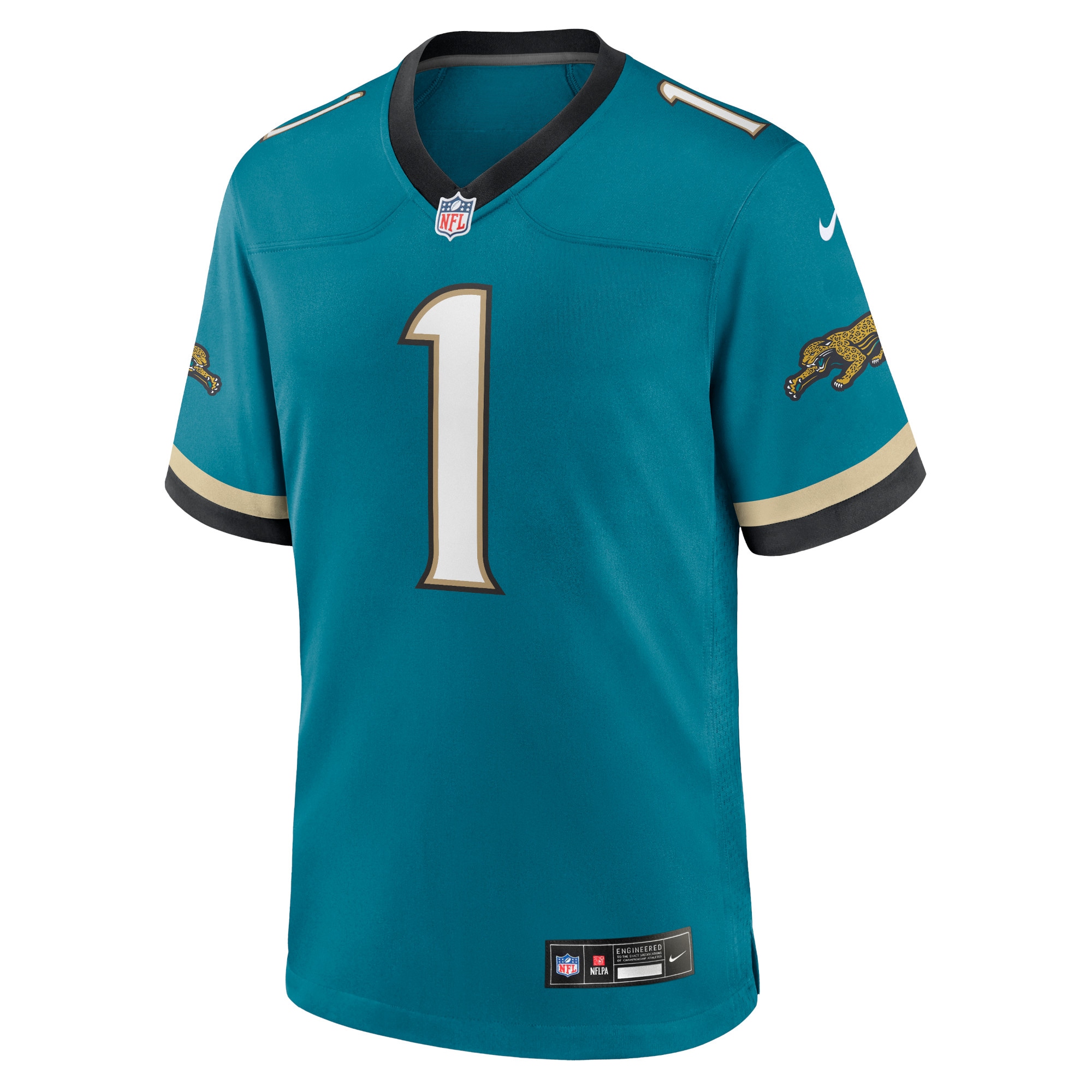 Alternative view of Travis Etienne Jr Jacksonville Jaguars Throwback Game Jersey - Men's
