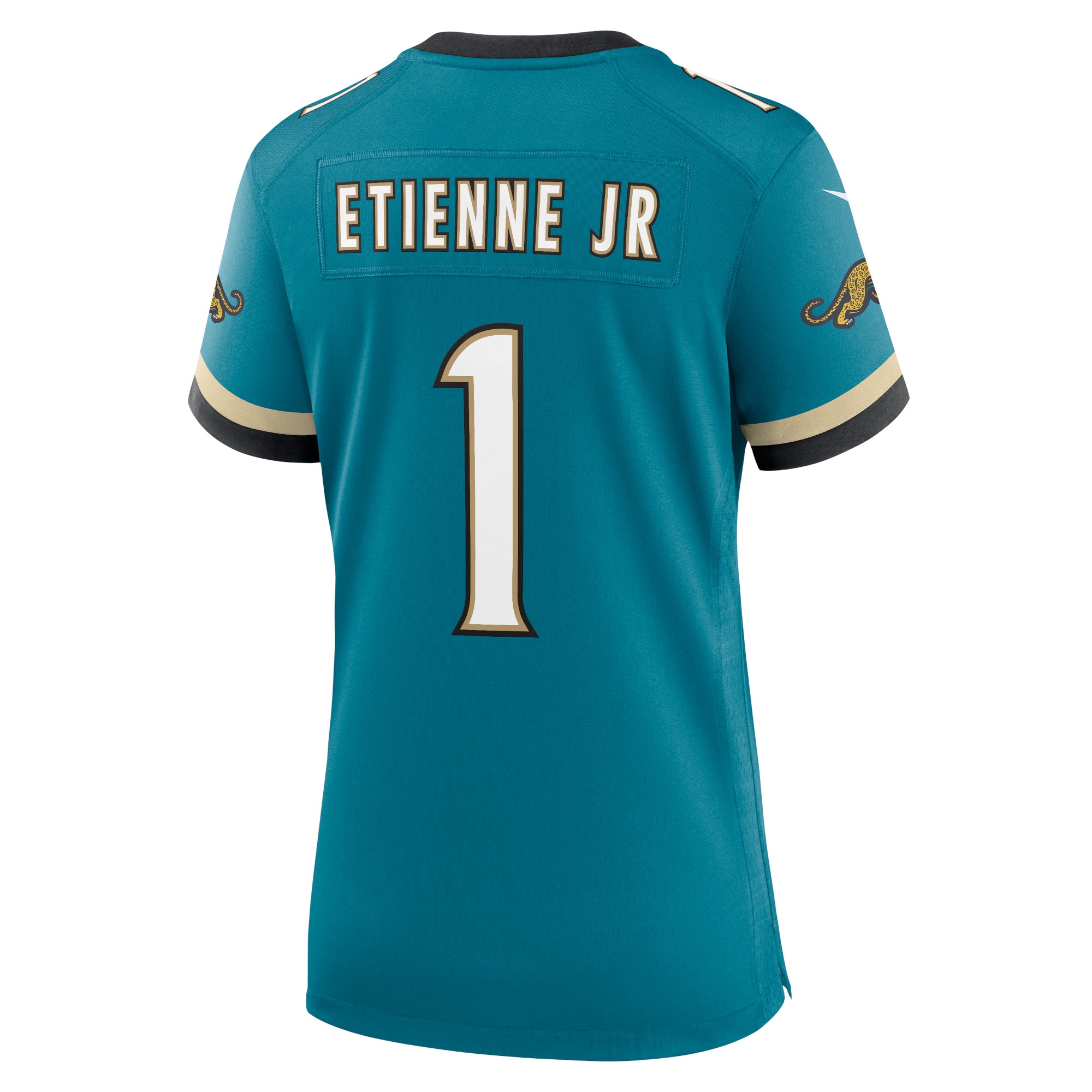 Travis Etienne Jr Jacksonville Jaguars Throwback Game Jersey - Women's - Image 3