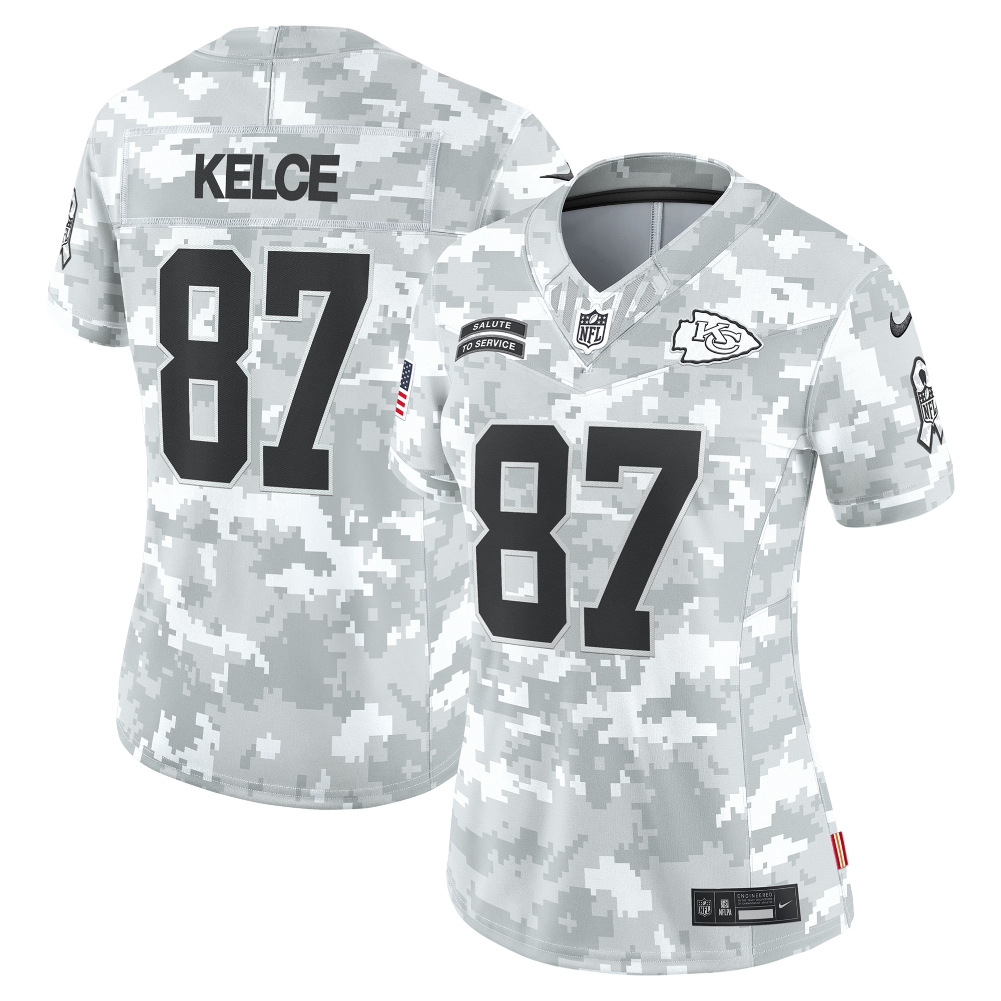 Travis Kelce Kansas City Chiefs Salute To Service Limited Jersey - Women's